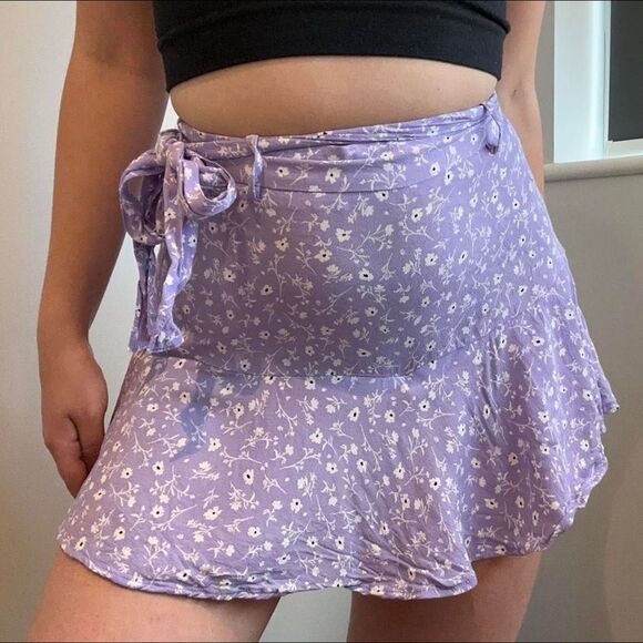 ZARA FLORAL PRINTED BERMUDA SKORT - Picture 1 of 6